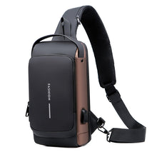 Load image into Gallery viewer, New Carbon Fiber USB charging sport sling Anti-theft shoulder bag
