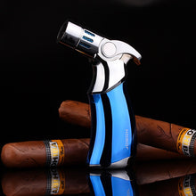 Load image into Gallery viewer, Windproof straight torch blue flame lighter
