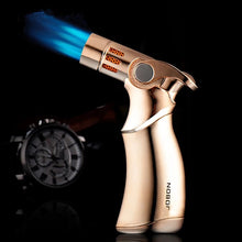 Load image into Gallery viewer, Windproof straight torch blue flame lighter
