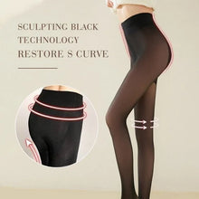 गैलरी व्यूवर में इमेज लोड करें, Flawless Legs Fake Translucent Warm Plush Lined Elastic Tights
