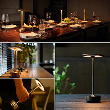 Load image into Gallery viewer, Metallic Cordless Table Lamp - Dimmable &amp; Rechargeable Waterproof Desk Light
